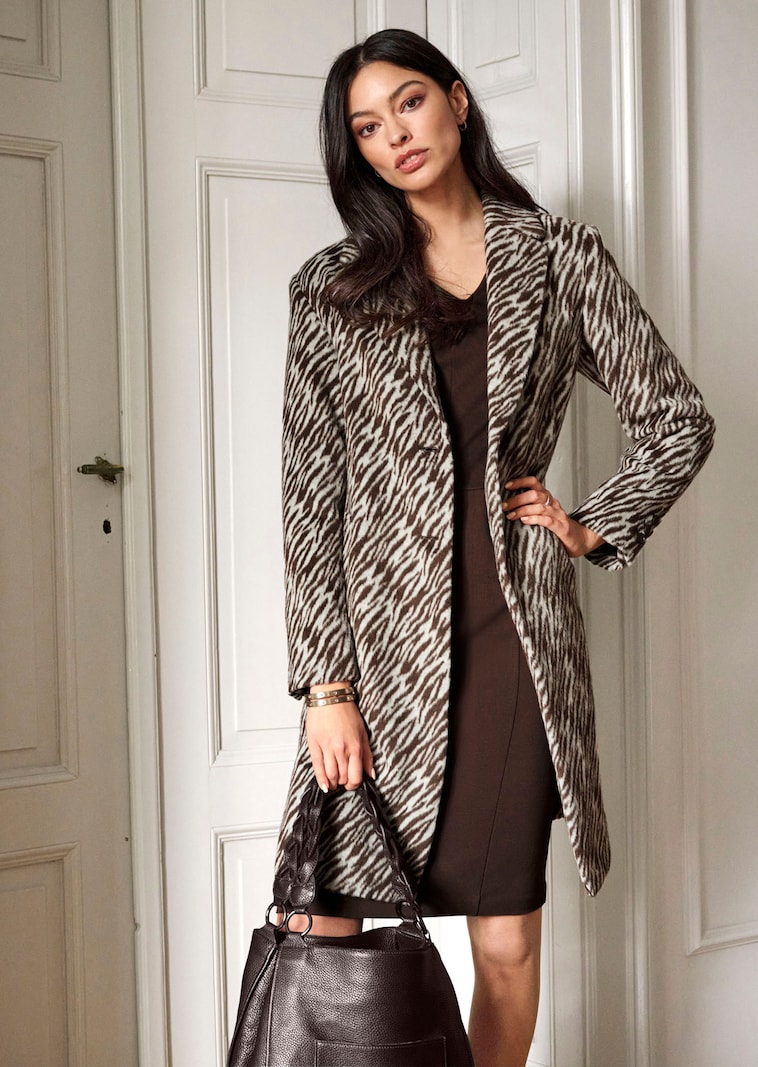 Kurzmantel im Animal-Dessin
