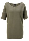 Finely ribbed V-shaped jumper made from the finest Pima cotton thumbnail 1
