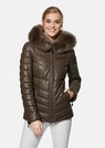 Leder-Steppjacke mit Lammfellbesatz thumbnail 1