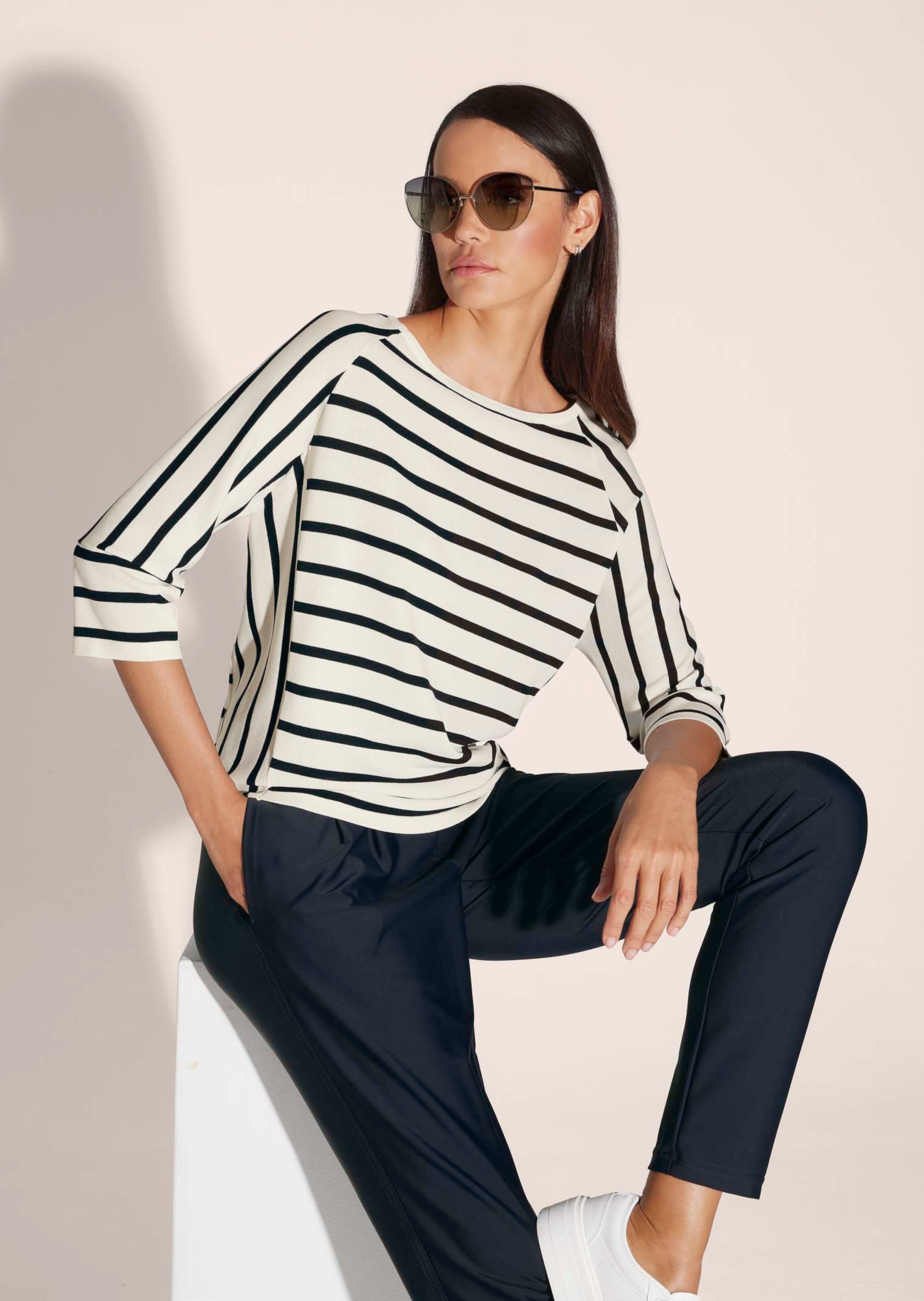 QS Strickpullover Meliert - Regular Fit Mit Rippbündchen