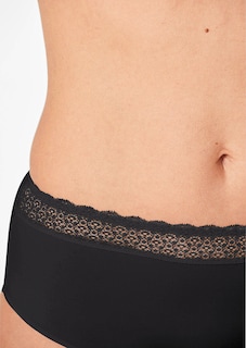 Lot de 2 slips taille haute avec élastique en dentelle thumbnail 4