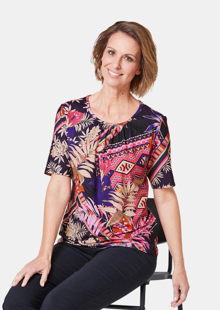 Stretchbequemes Shirt mit extravagantem Druck
