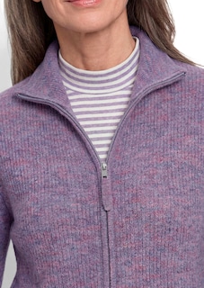 Strickjacke in Rippenstruktur mit Reißverschluss thumbnail 4