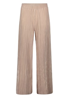 Verkürzte Plissee-Hose mit Glanzgarn thumbnail 1