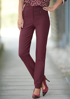 Pantalon en bengaline LOUISA. Coupe ajustée. Intérieur légèrement molletonné. thumbnail 7