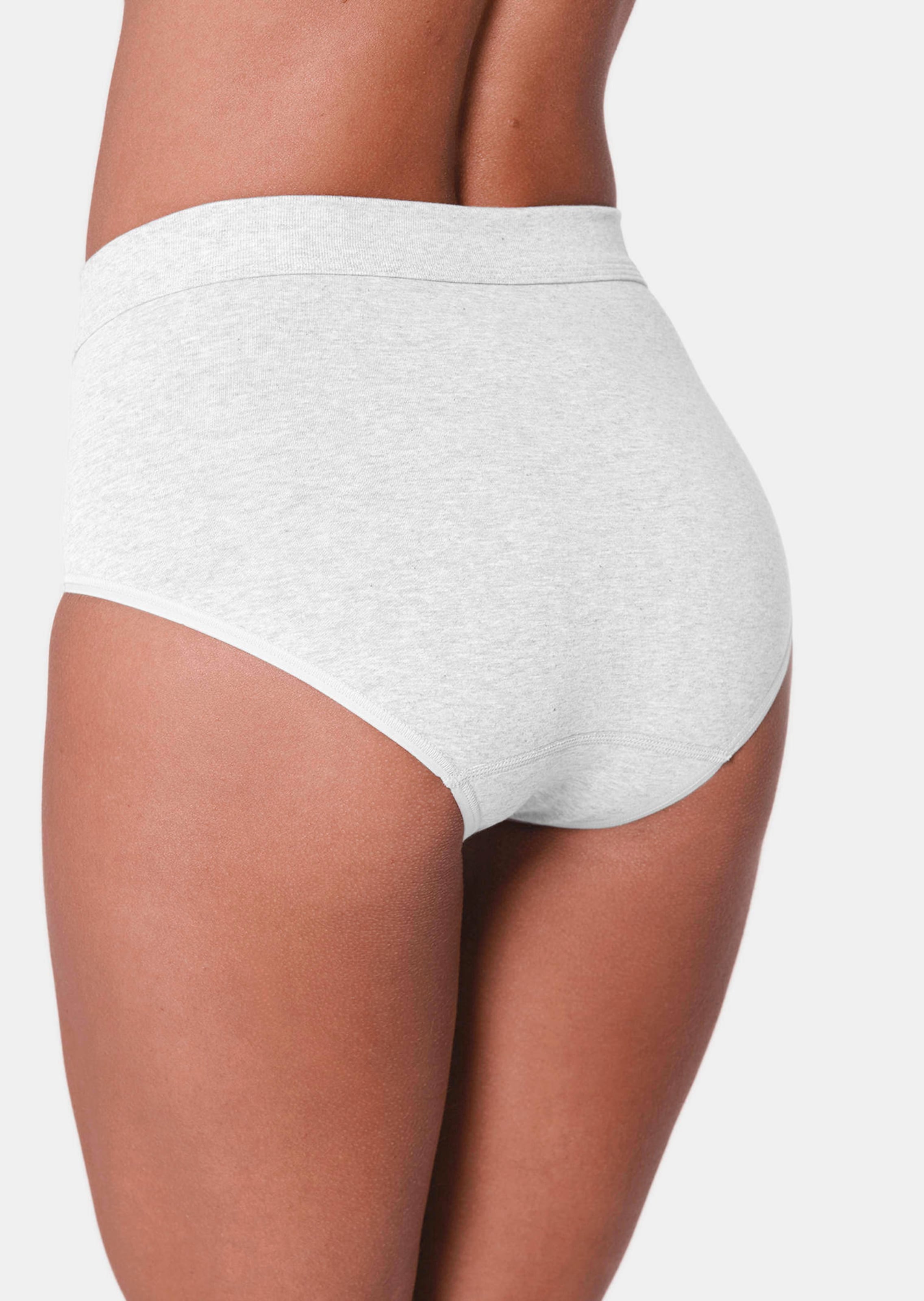 Lot de deux slips en coton à ceinture large - blanc - Gr. 46 de Goldner Fashion