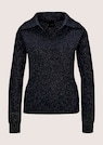 Schimmernder Pullover mit Polo-Kragen thumbnail 6