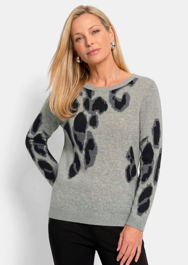 Kaschmirpullover im Leo-Look
