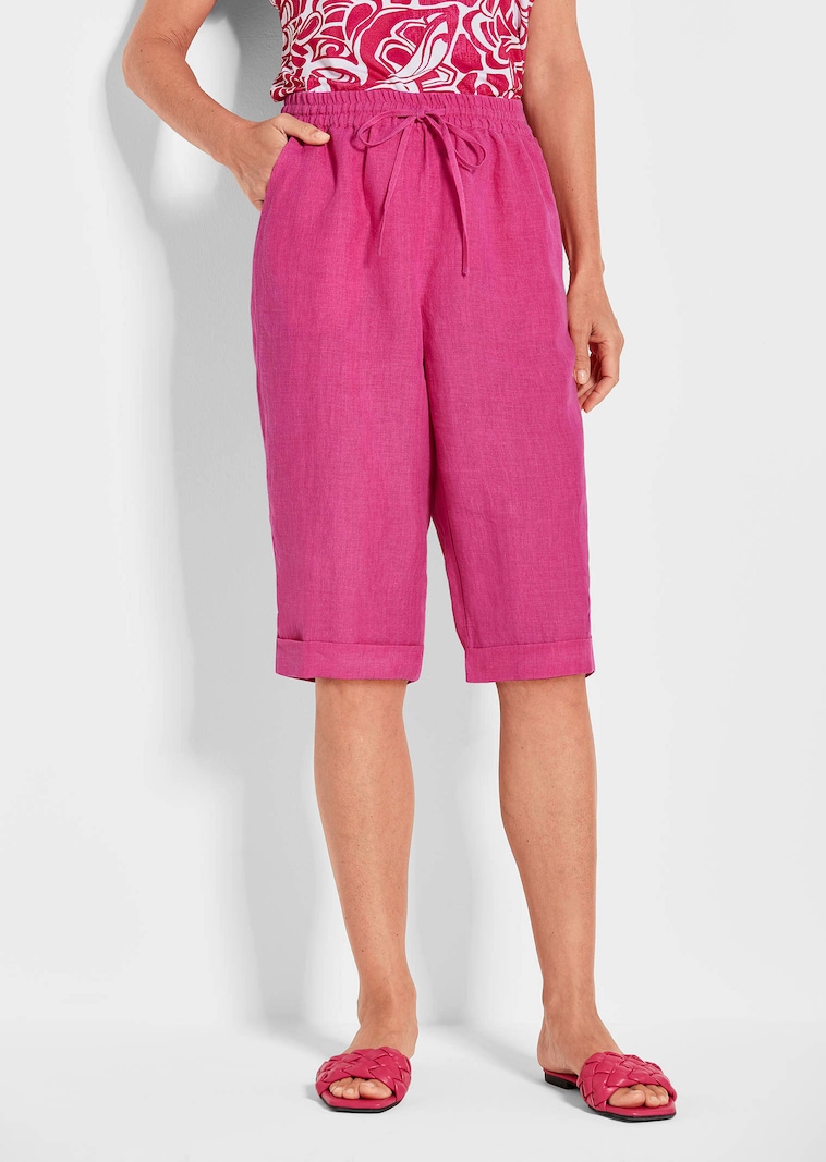 Bermudahose CARLA aus reinem Leinen