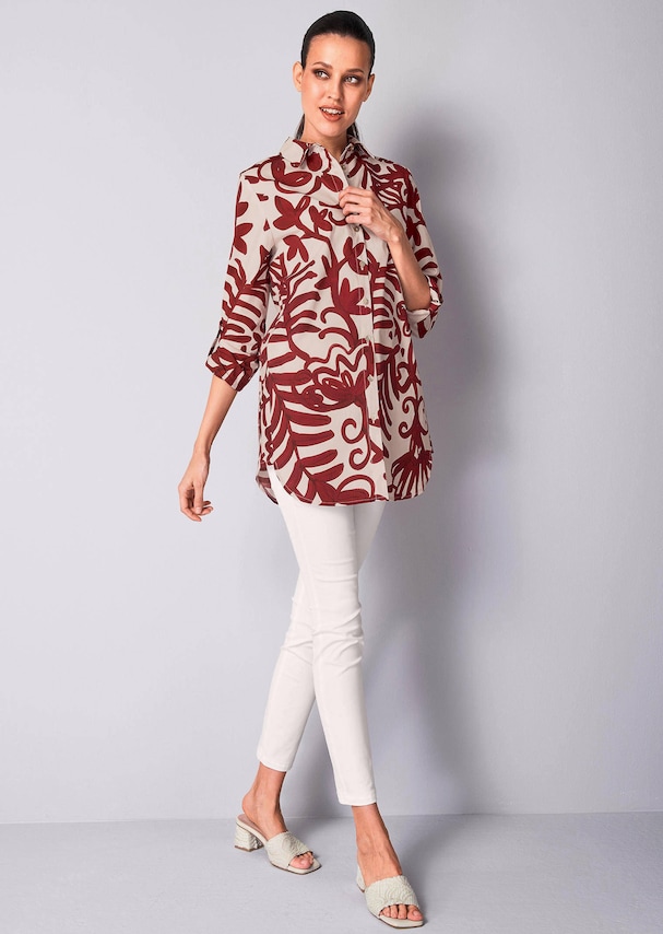 Bluse mit grafischem Druck 3