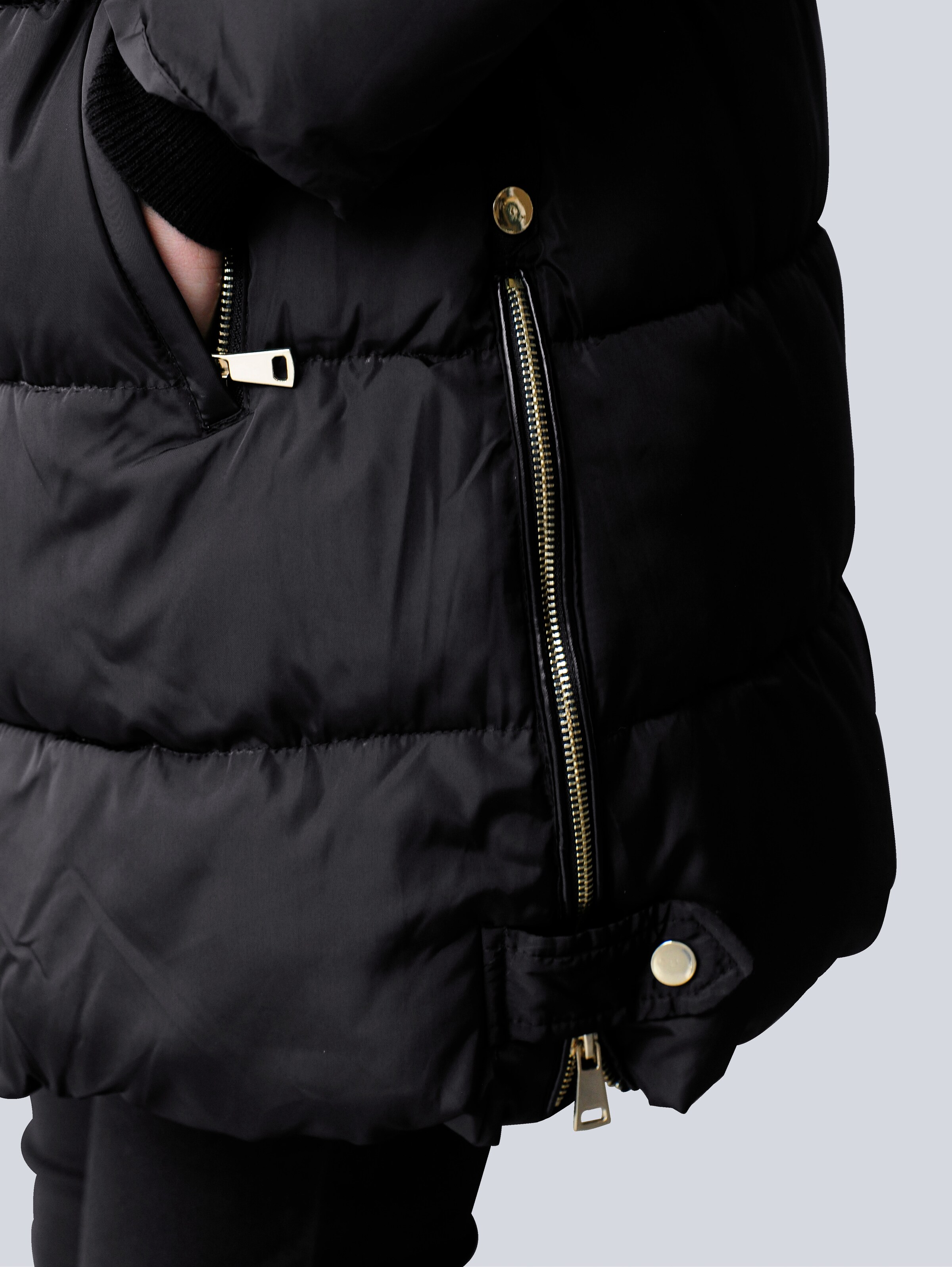 Jacke mit Kunstfell-Kragen