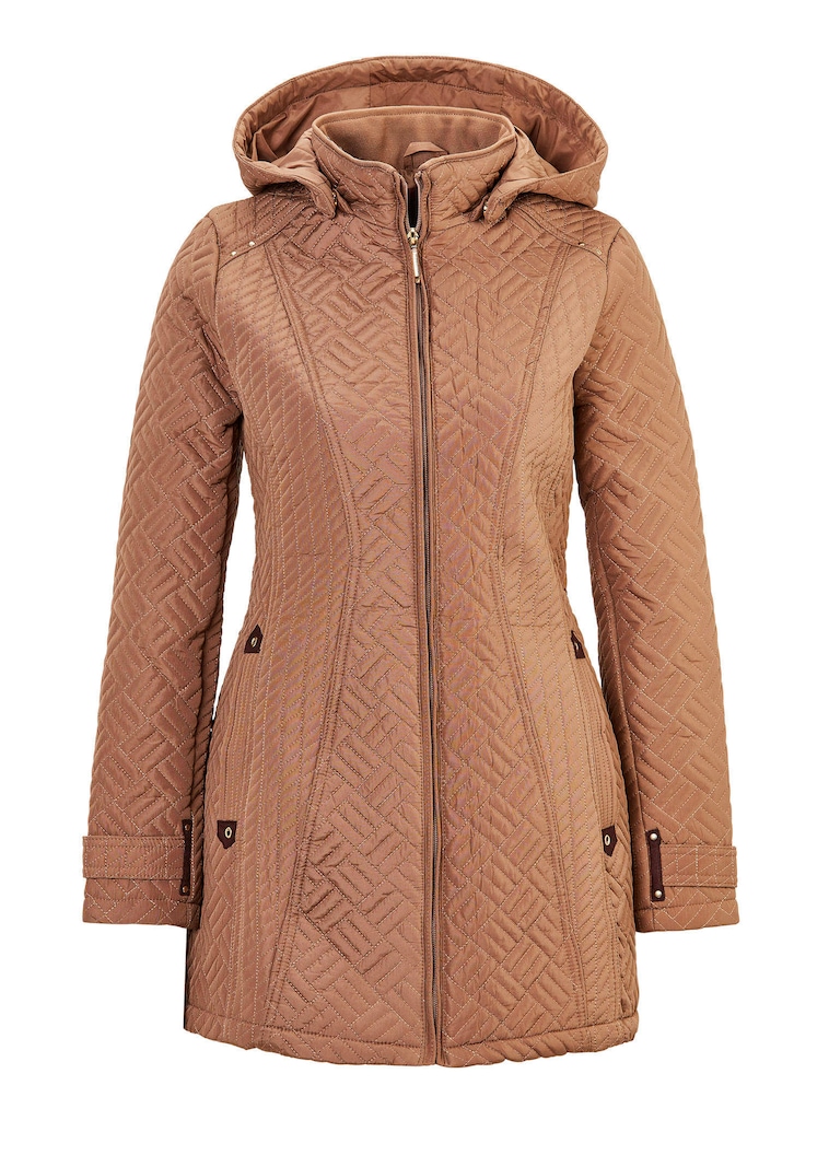 Steppjacke mit abnehmbarer Kapuze