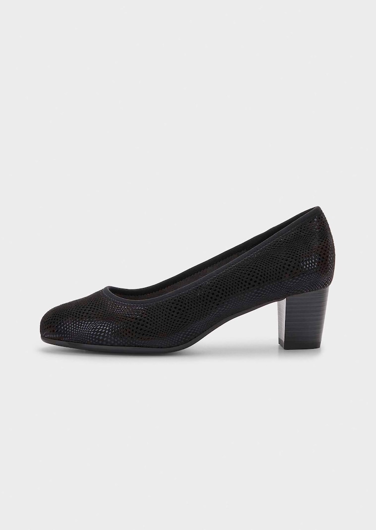 Pumps mit glänzendem Folienprint