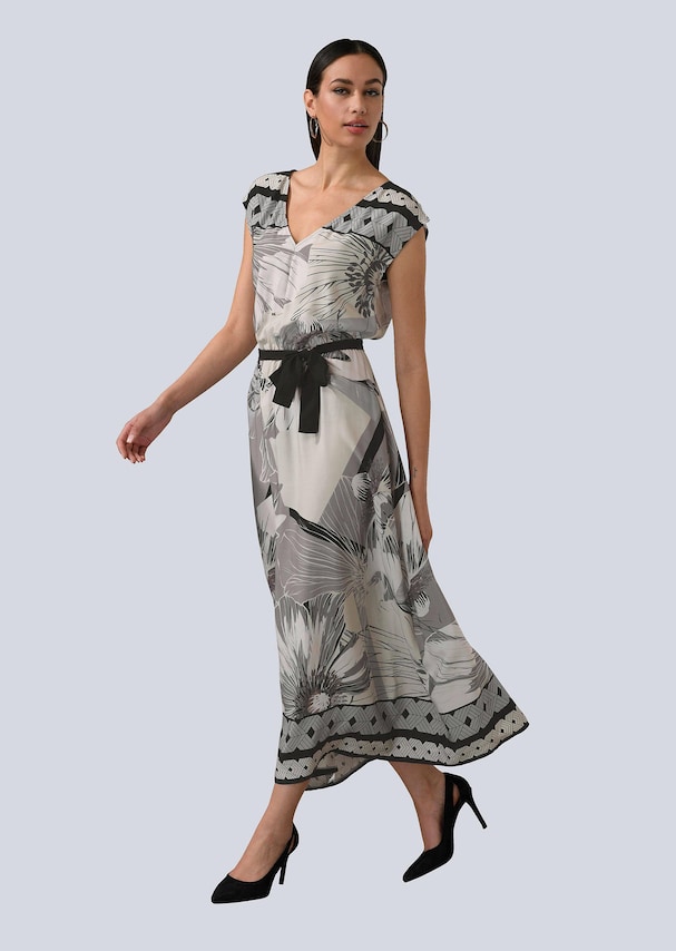 Kleid mit platziertem Blütendruck 3