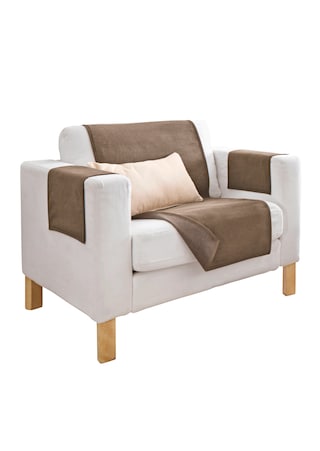braun Sessel- und Sofaüberwürfe