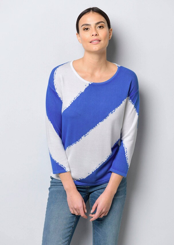 Pullover mit grafischem Streifendessin