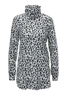 Turtleneck shirt with animal print thumbnail 1