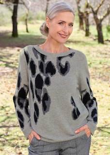 Pull en cachemire, aspect léopard thumbnail 7