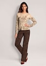 Pull en cachemire avec imprimé floral thumbnail 2