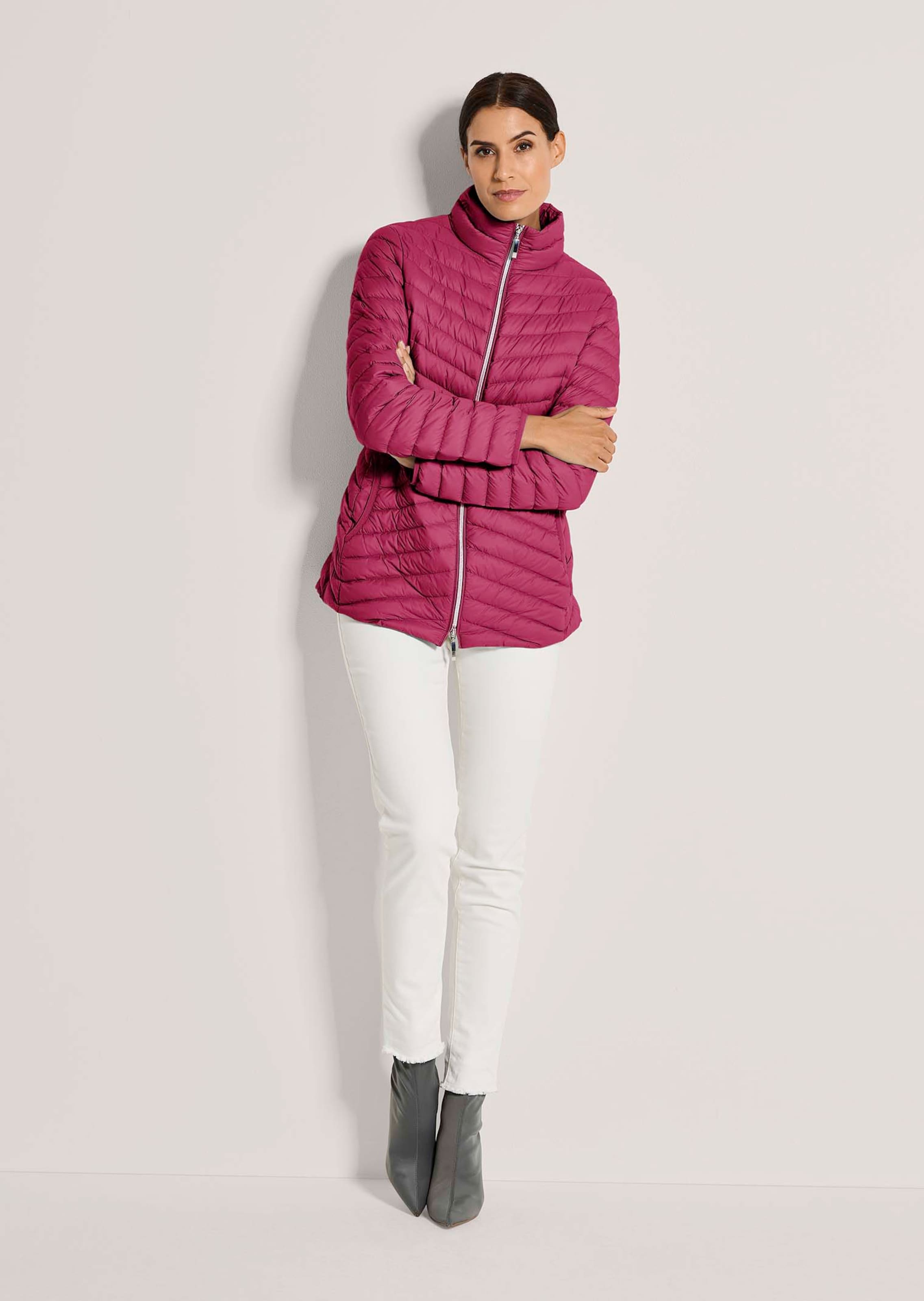 Gewatteerde jas met opstaande kraag