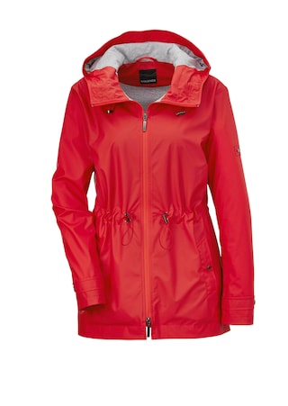 rouge Manteau de pluie fonctionnel avec doublure en jersey