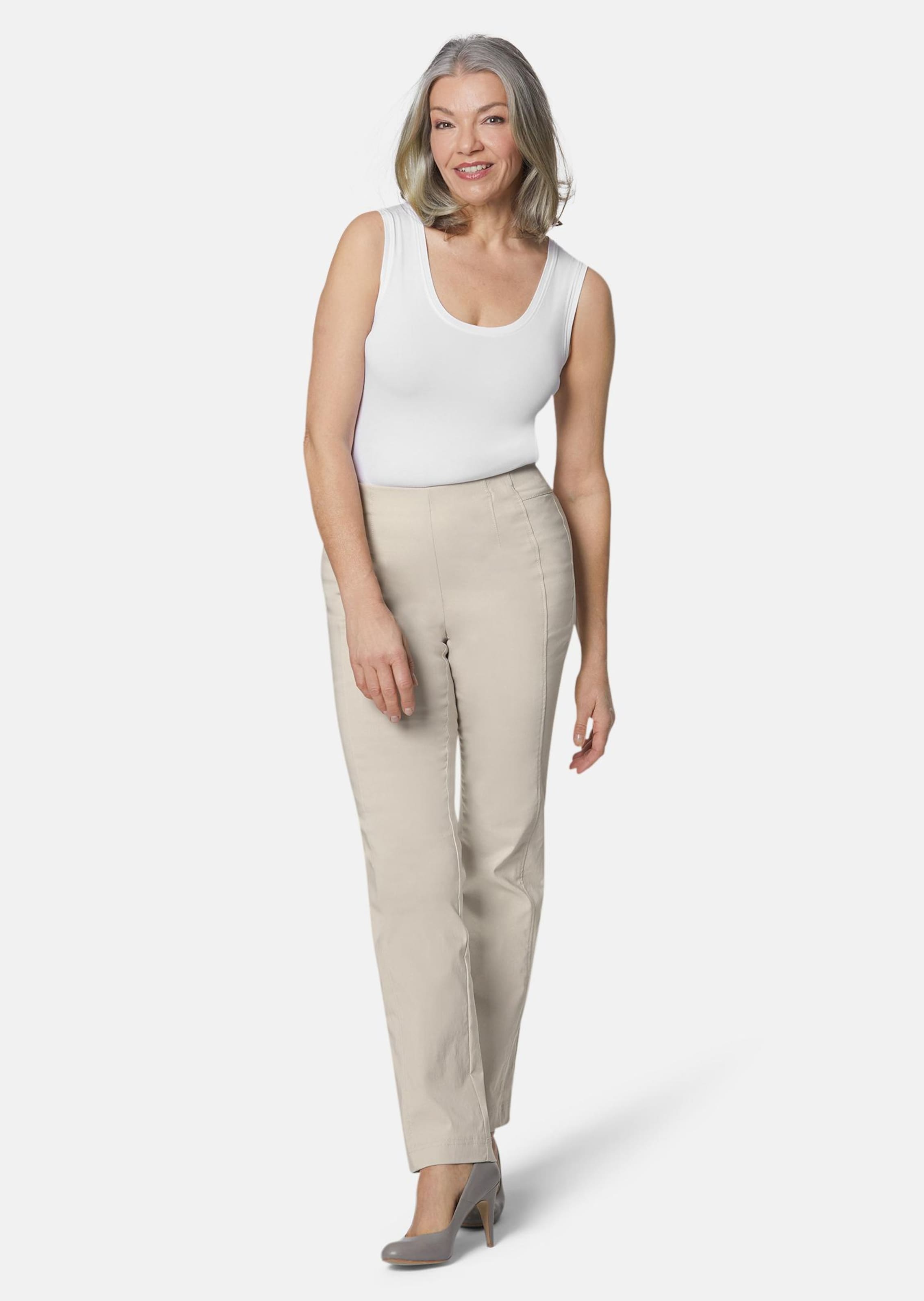 Pantalon super stretch LOUISA - beige - Gr. 26 de Goldner Fashion
