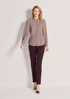 Geschmeidige Bluse mit geometrischem Muster thumbnail 2