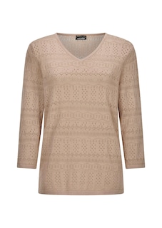 Lichte tricot pullover met ajourpatroon thumbnail 6
