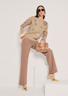 Rundhals-Pullover mit glitzernden Pailletten thumbnail 4