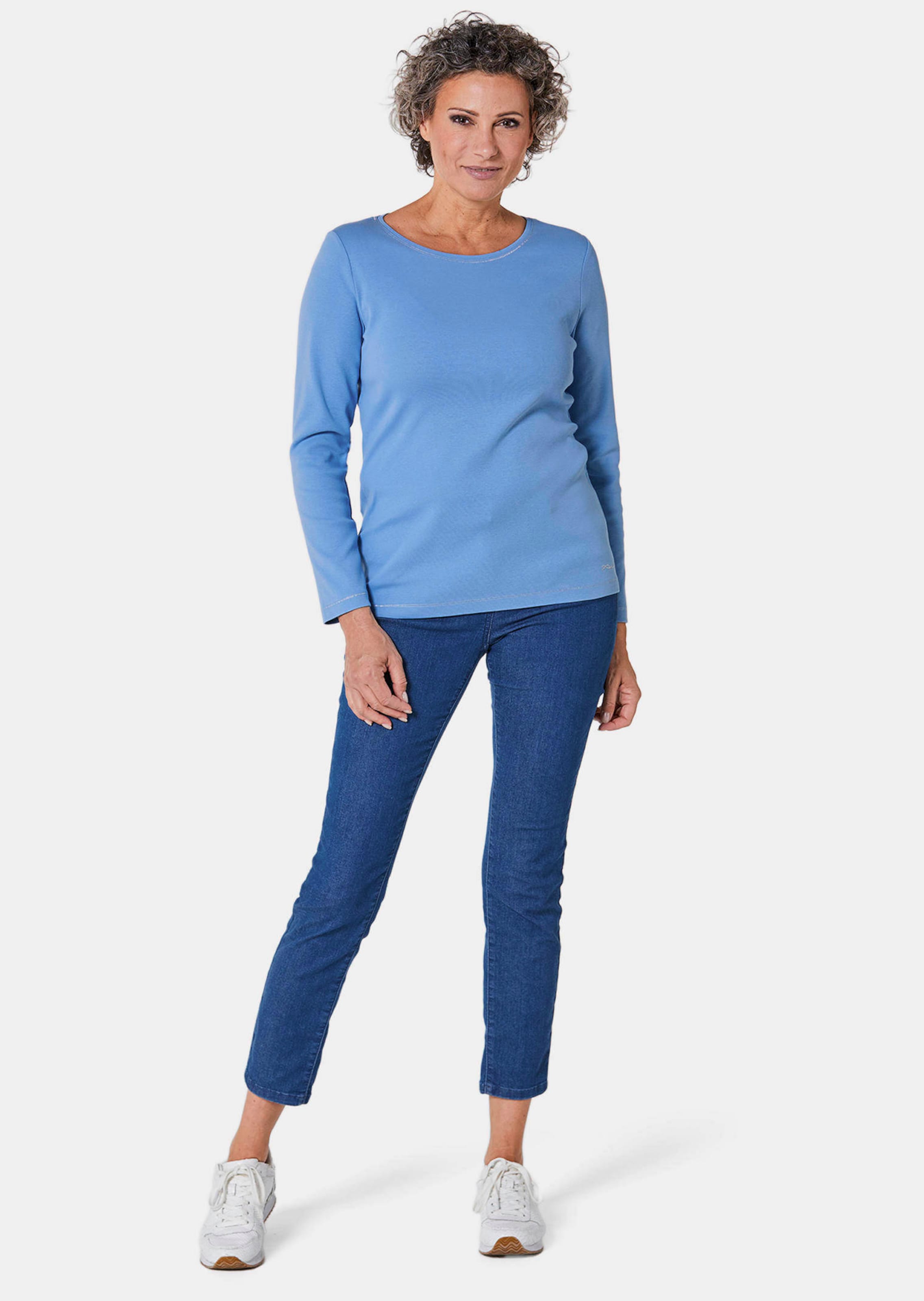 T-shirt en pur coton - bleu - Gr. 24 de Goldner Fashion