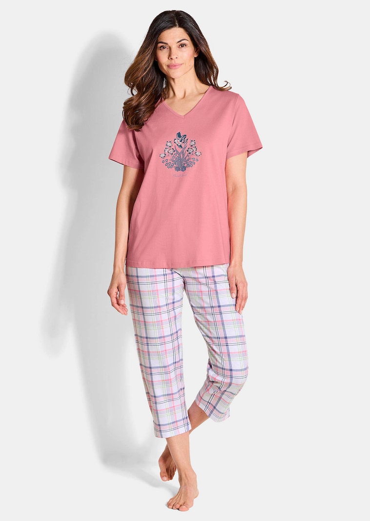 3-tlg. Nachtwäsche-Set aus Baumwolle