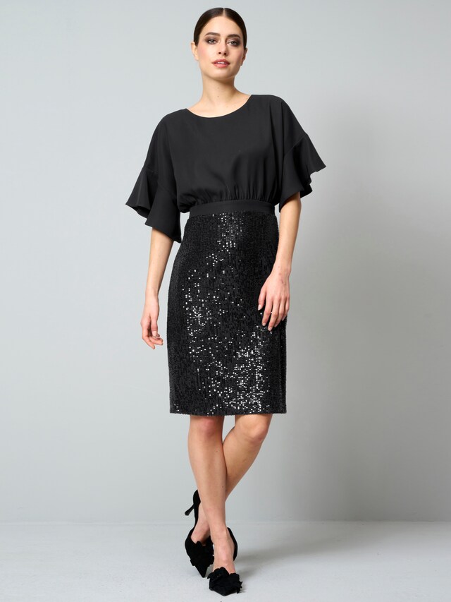 Kleid mit Pailelttenrock