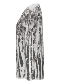 Gedessineerde pullover in glanslook thumbnail 3