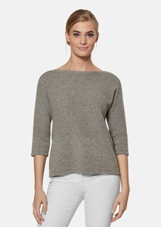 Kaschmir-Pullover mit Struktur-Mix thumbnail 1