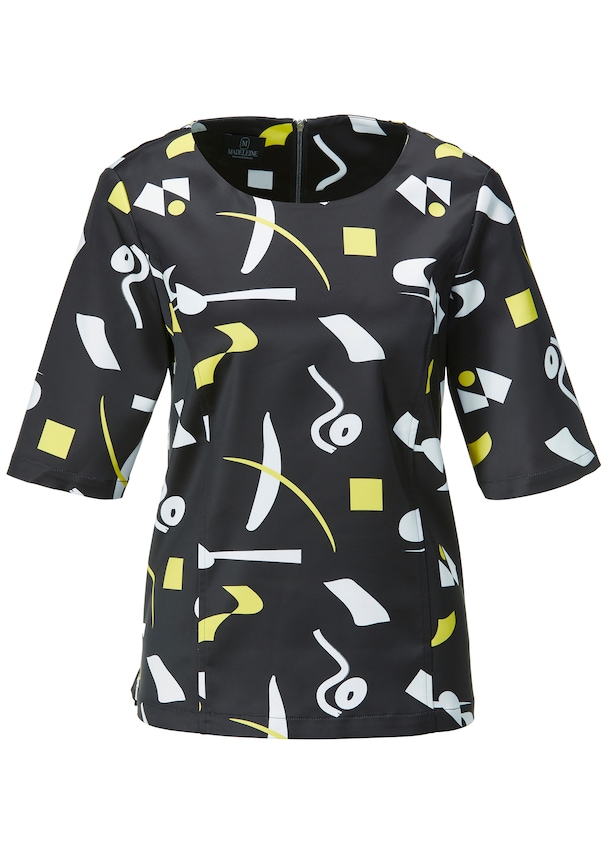 Blouse with graphic pattern