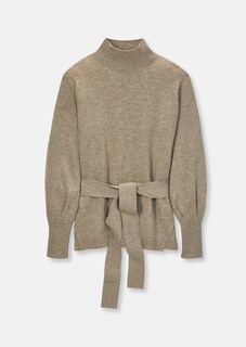 Pullover mit langen Bischofsärmeln und Bindegürtel thumbnail 6