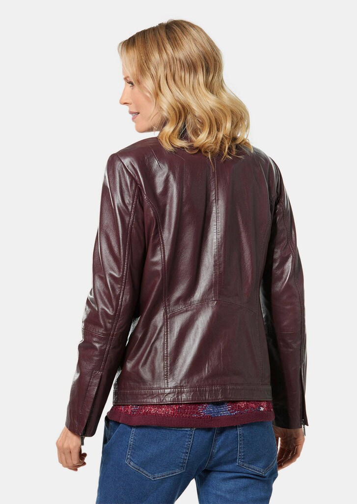 Hochwertige, zeitlose Echt-Lederjacke