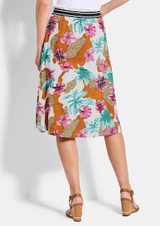 Jerseyrock mit Animal Print und Blumen thumbnail 3