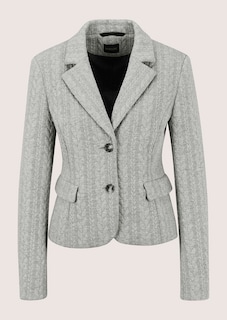 Jersey-Blazer mit Zopfstruktur thumbnail 6