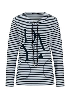 Sweat-shirt à rayures et pierres brillantes thumbnail 4