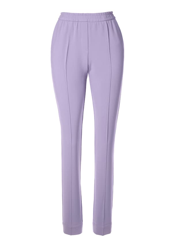 Slim jersey trousers with piping