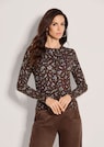 Feine Strickjacke mit Blumenprint thumbnail 1