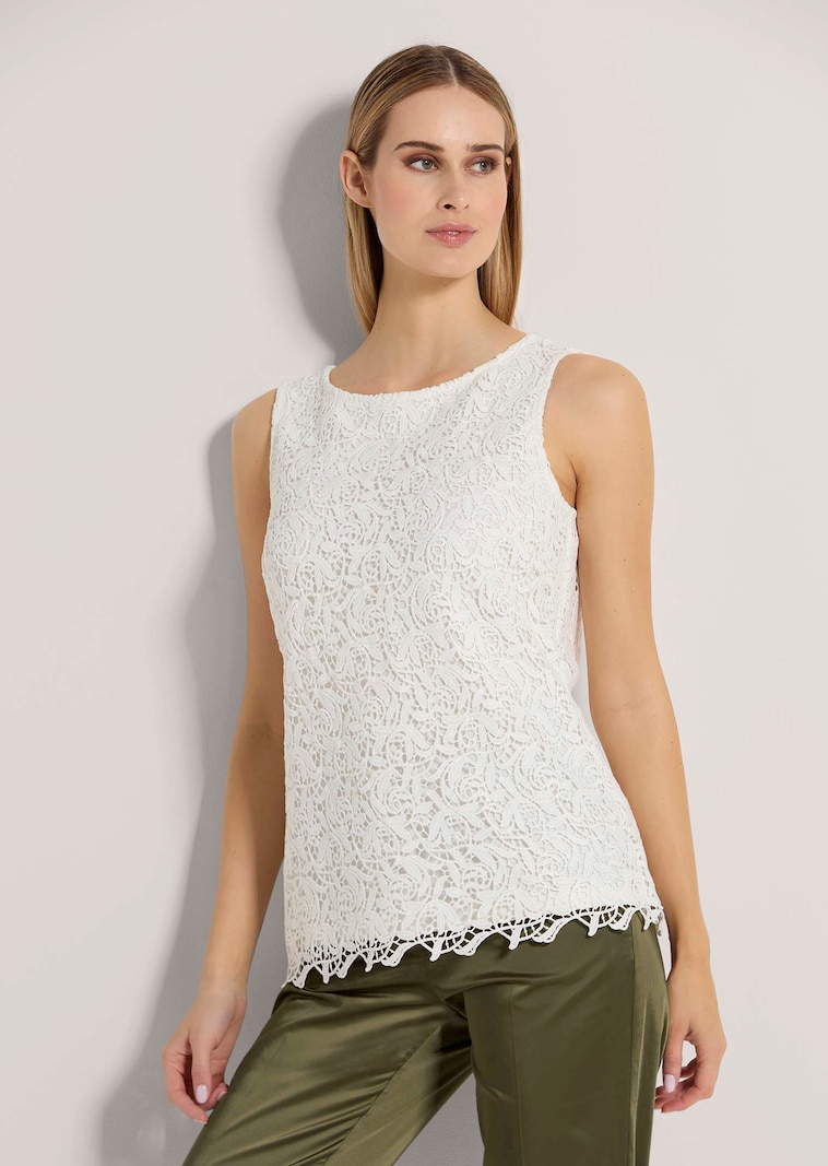 Ärmelloses Spitzentop