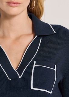 Strickpullover im Polo-Style thumbnail 5