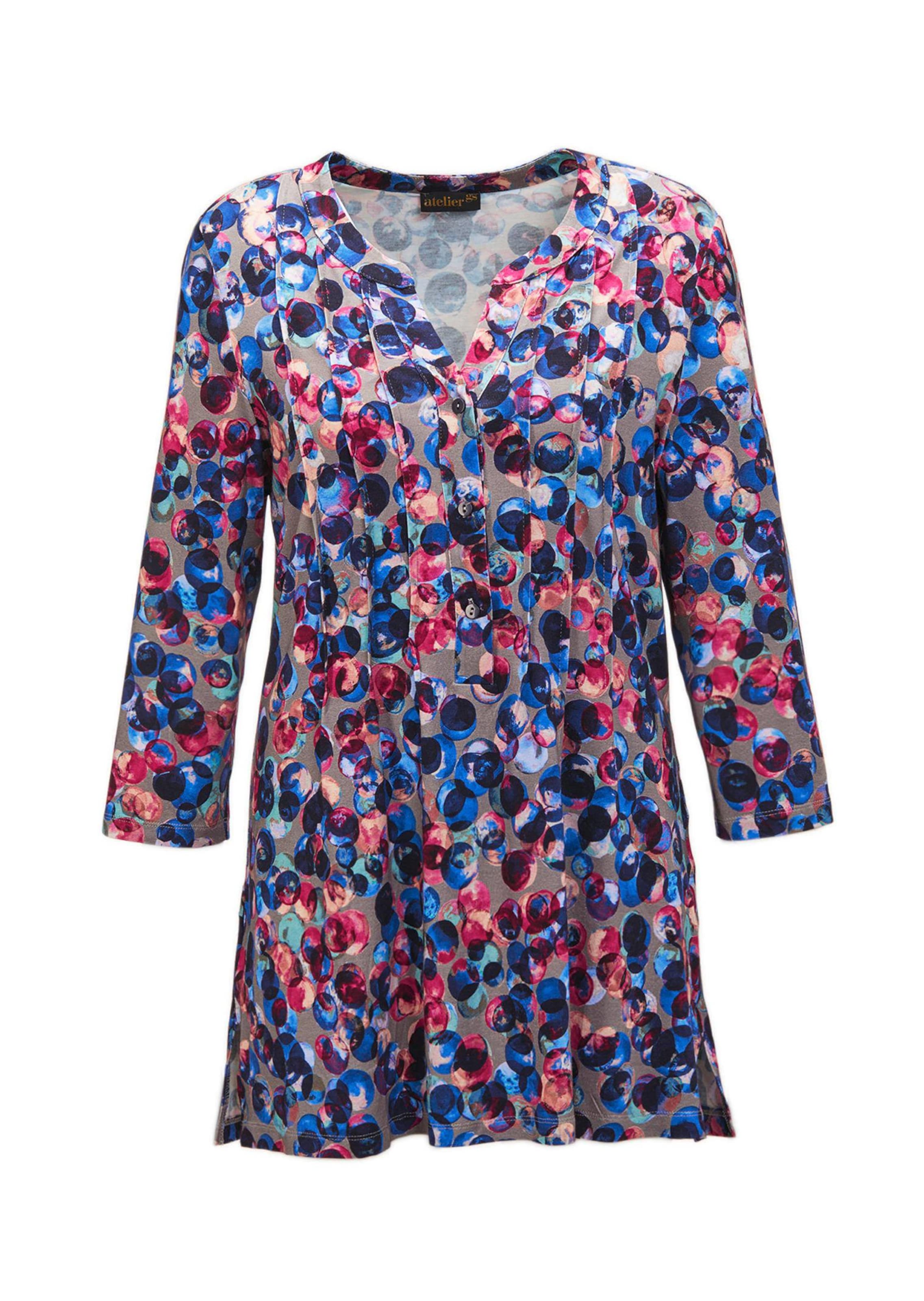 Figurschmeichelndes Drucktunika-Shirt