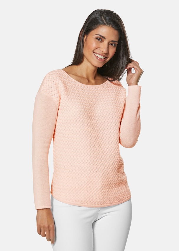 Oversize jumper with braided motif