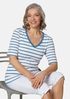 Garngewirktes Ringelshirt aus weichem Interlock thumbnail 4