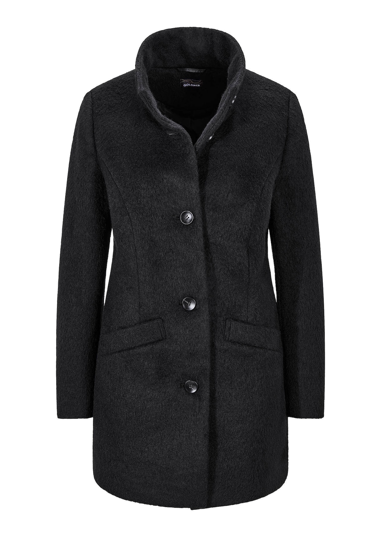 Wollmantel mit Stehkragen