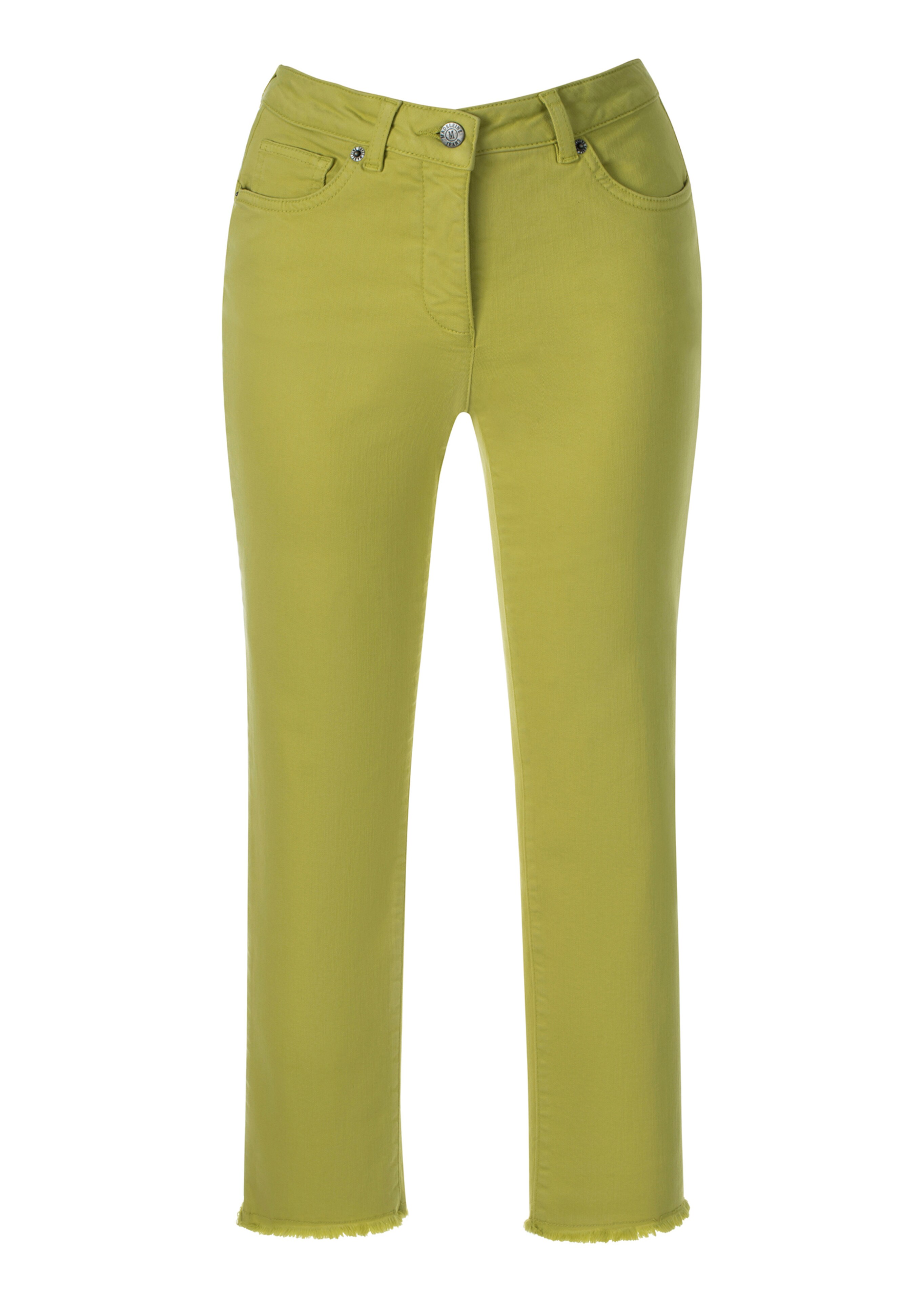 Verk rzte Slimline Jeans Mit Fransensaum In Pistazie MADELEINE Mode verk-rzte-slimline-jeans-mit-fransensaum-in-pistazie-madeleine-mode