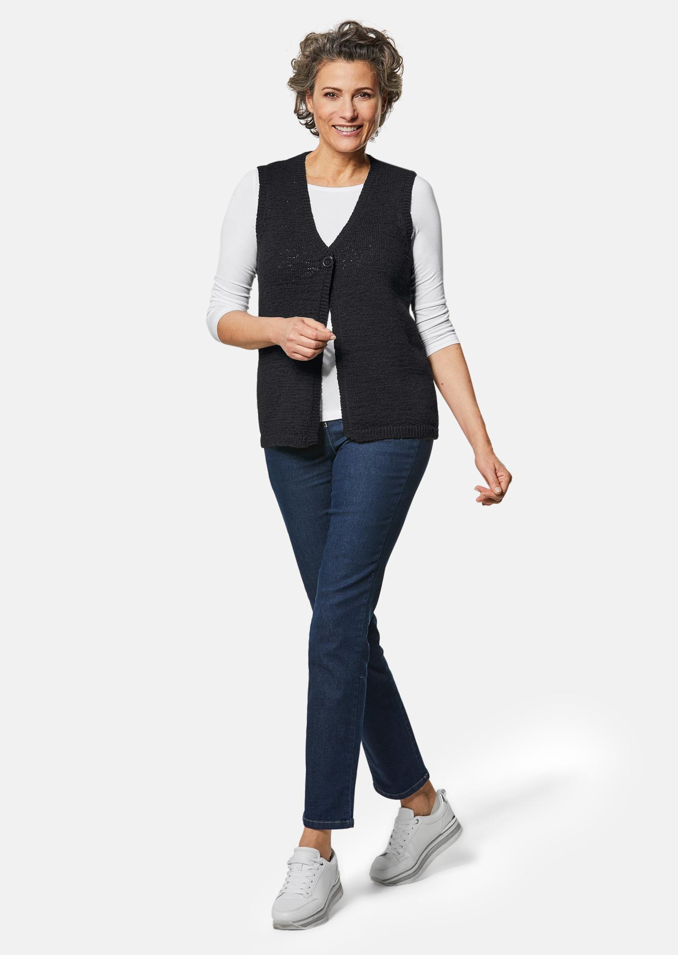 Gilet en tricot - noir - Gr. 54 de Goldner Fashion